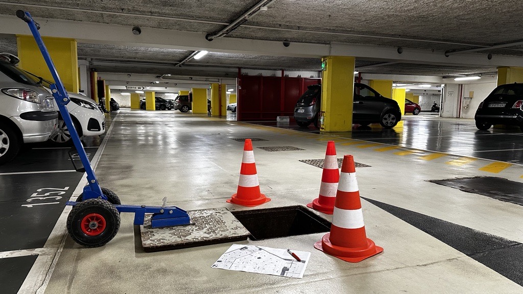 Image illustrant la mise en place de la détection de réseaux dans un des parking METPARK